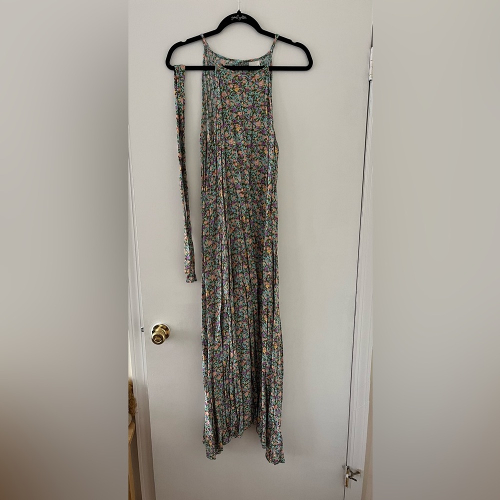 Floral Maxi Dress with Belt